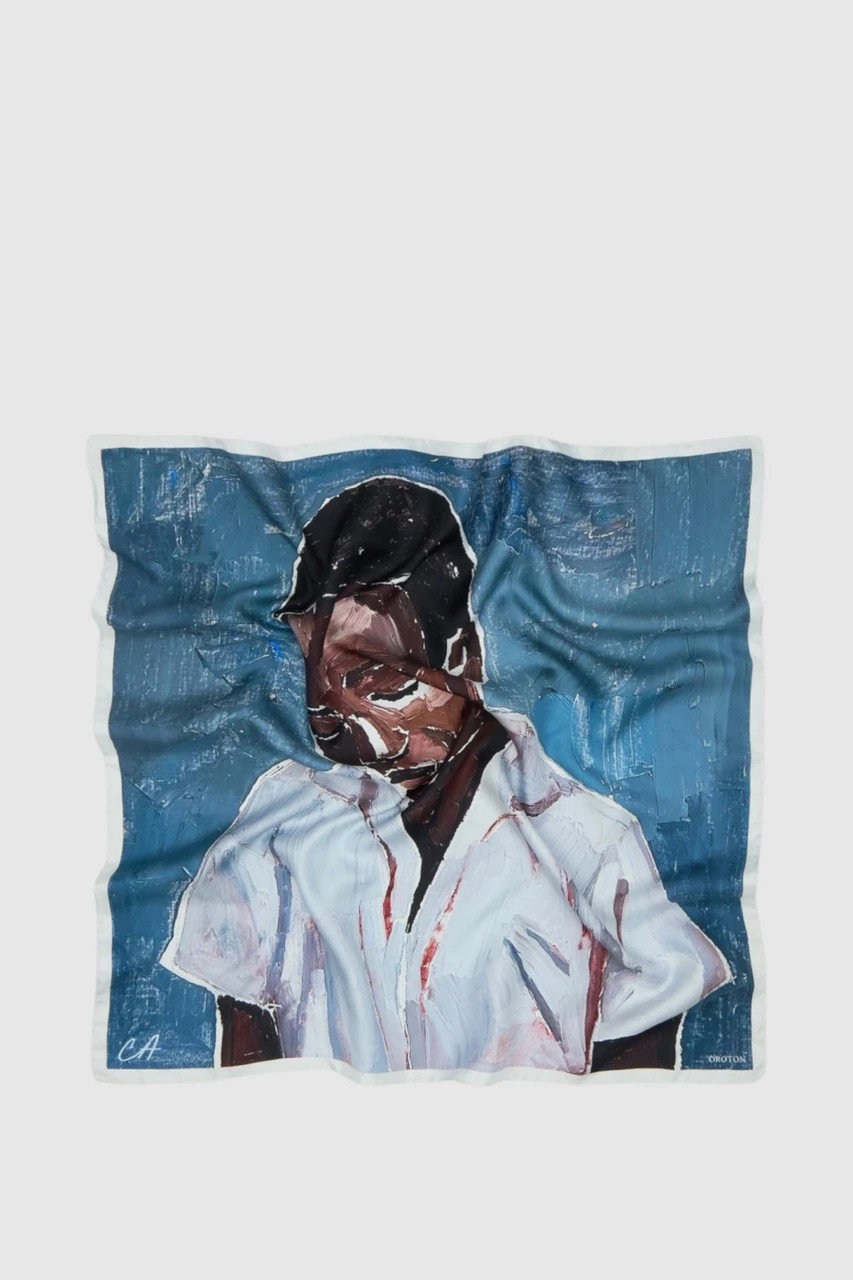 The Schoolboy Scarf Smoke Blue | Oroton