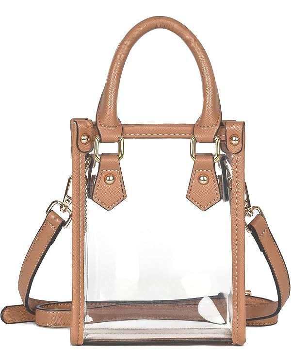 Joryin Clear Bag Stadium Approved Small Clear Purse for Women Mini Tote Cross Body Handbag | Amazon (US)