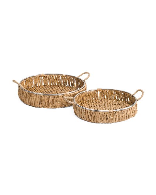 Set Of 2 Seagrass Trays | TJ Maxx