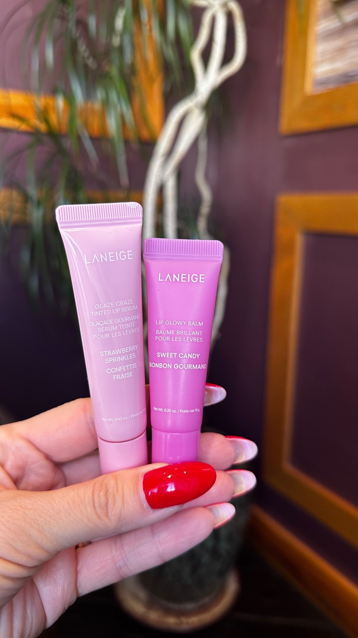 Laneige tinted lip serum and 
Laneige lip glowy balm

#LTKgrwm #LTKselfcare #LTKBeauty