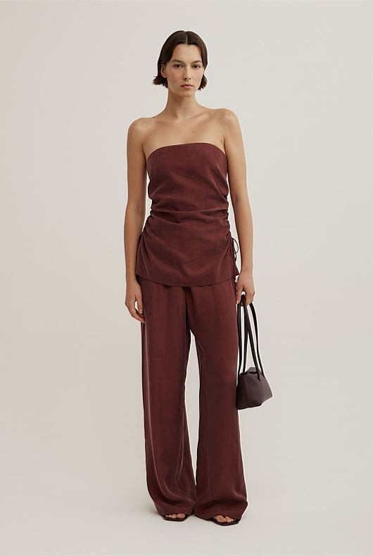 Pull On Cupro Pants | Witchery (AU)