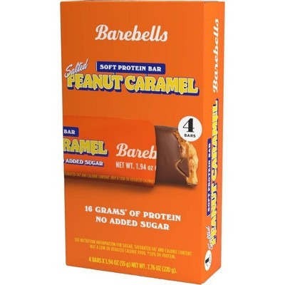 Barebells Soft Protein Bars - Salted Peanut Caramel - 7.76oz/4pk | Target