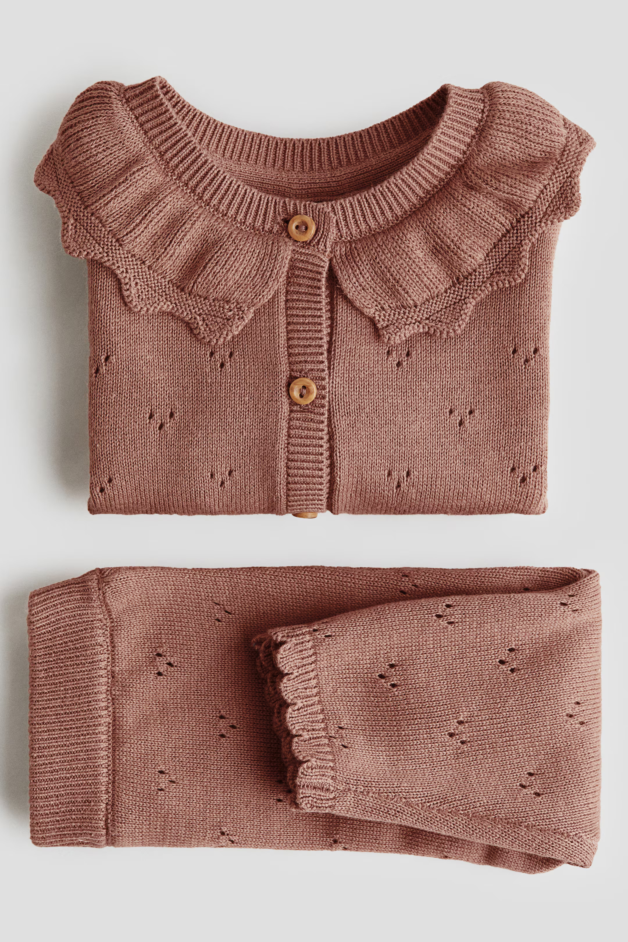 2-Piece Pointelle-Knit Cotton Set | H&M (US + CA)