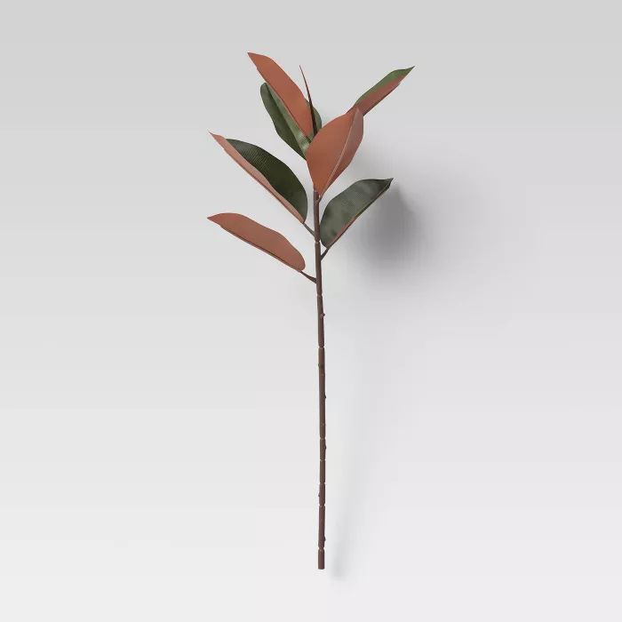 28" x 10" Artificial Rubber Tree Stem with Leaves - Threshold™ | Target