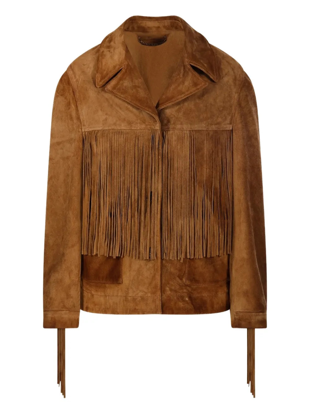 Golden Goose fringe-detail Leather Jacket | Brown | FARFETCH | Farfetch Global