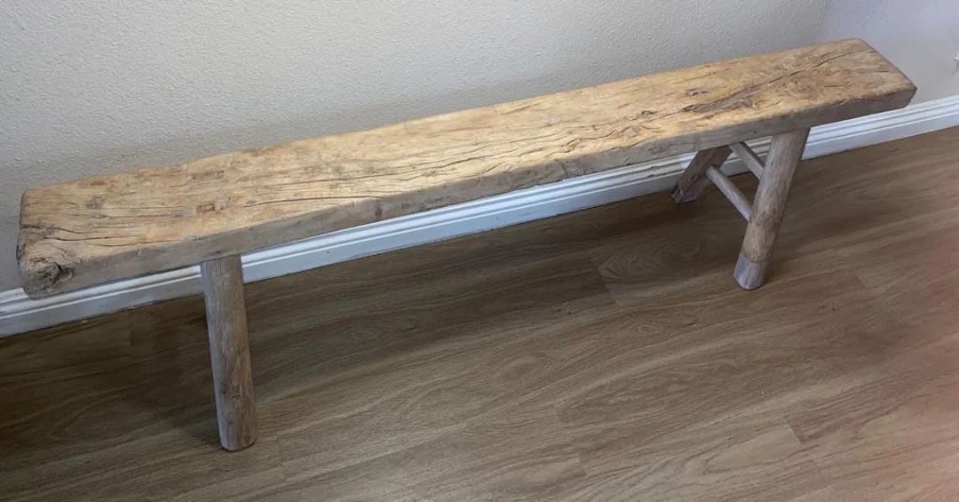 Antique Rustic Vintage Bench Handmade Size and Finish Vary - Etsy | Etsy (US)