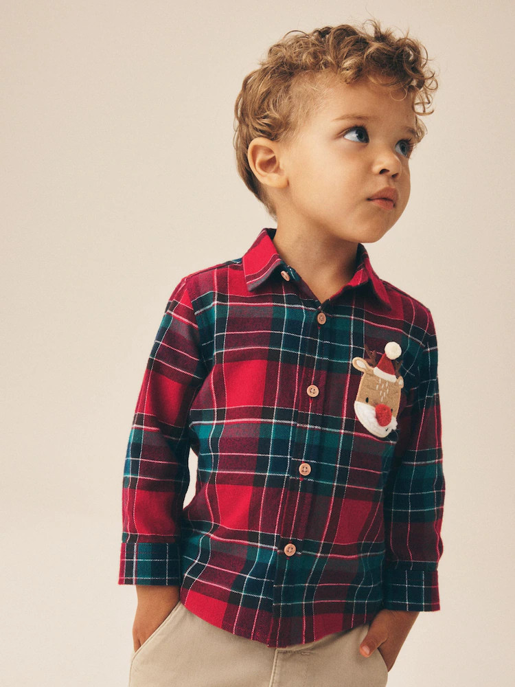 Red Character Long Sleeve Tartan Check Shirt (3mths-10yrs) | Next US