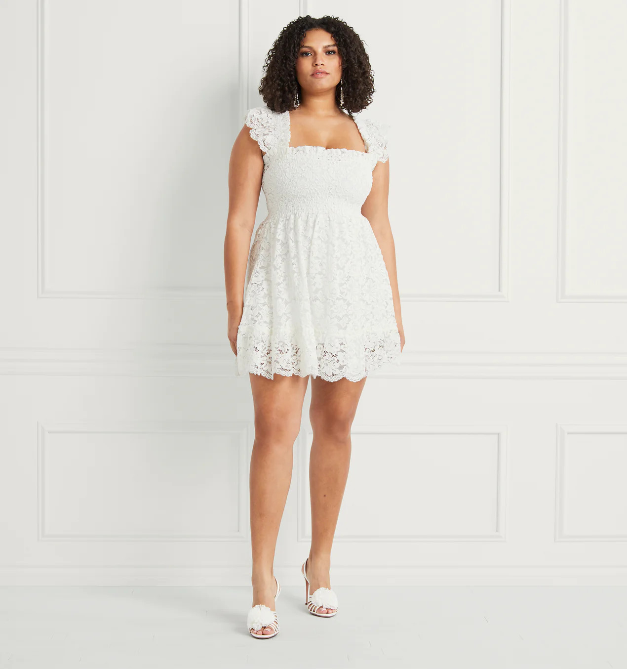 The Lace Elizabeth Nap Dress - White Lace | Hill House Home