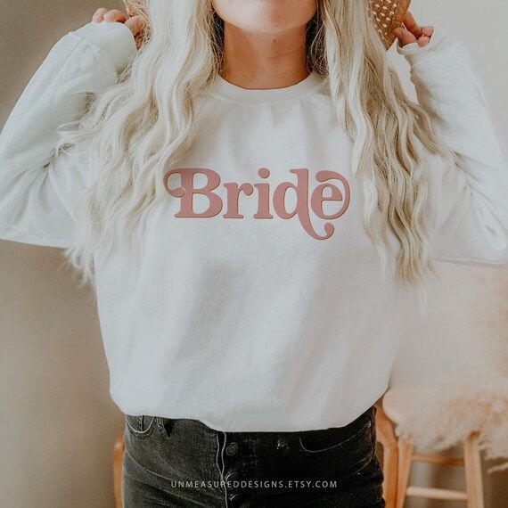 TRIXIE Bride Sweatshirt, Bride Sweater, Retro Bride Shirt, Engagement Gift, Fiance Sweatshirt, Br... | Etsy (US)