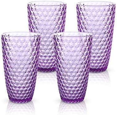 BELLAFORTE - Shatterproof Tritan Plastic Tall Tumbler Purple - 19oz, Set of 4, Laguna Beach Drinking | Amazon (US)