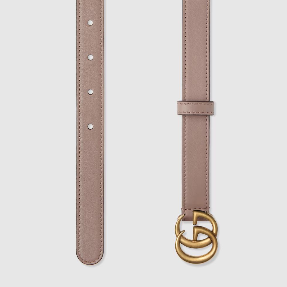 Gucci Leather belt with Double G buckle | Gucci (US)