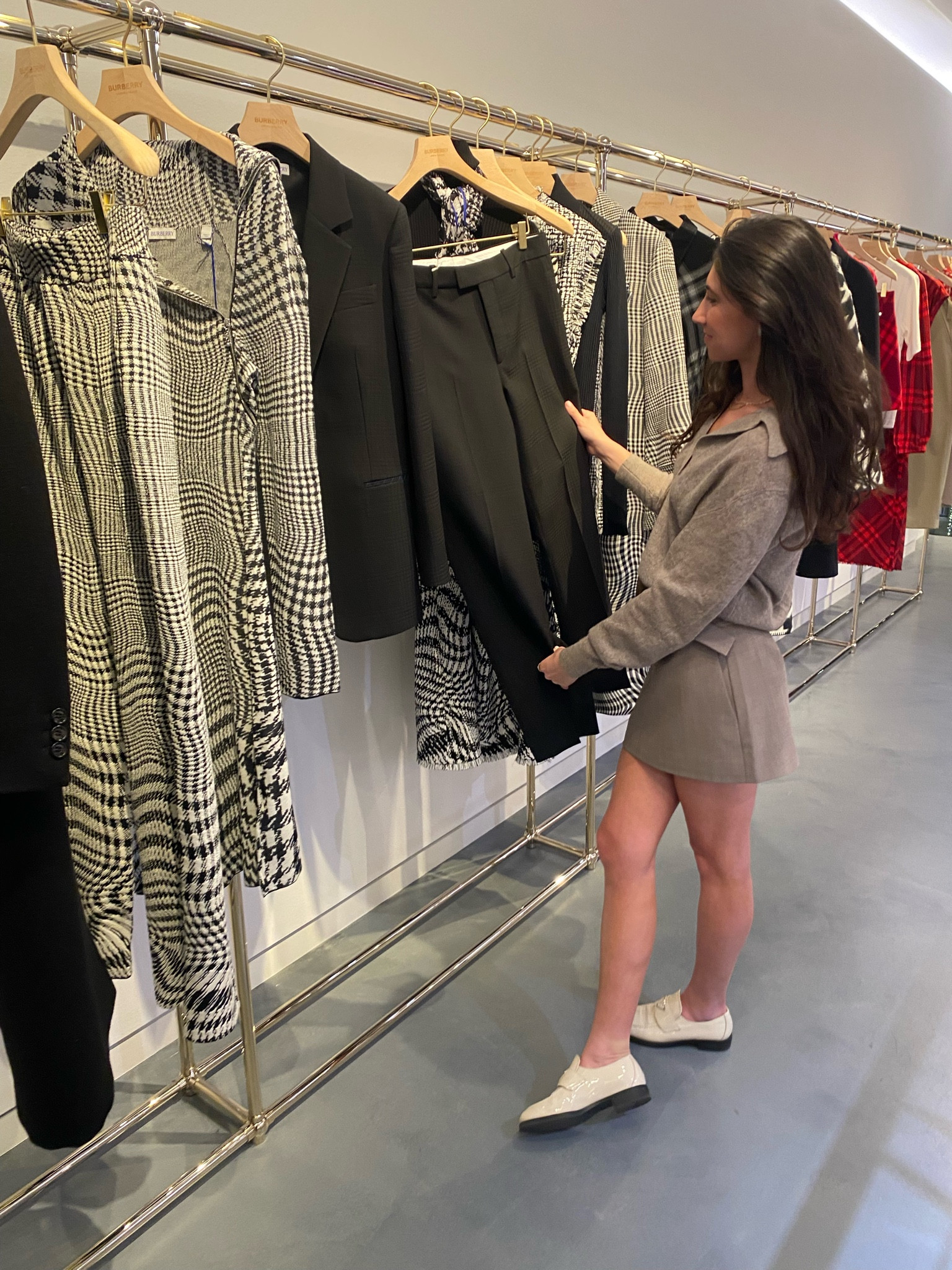 Shopping for my clients today at Burberry 