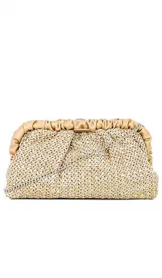 Amalia Pleated Woven Clutch in Natural | Revolve Clothing (Global)