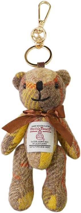 Harris Tweed Bear Keychain,Stylish Bag Charm Unique Gift for Women, Cute Purse Pendant for Keys &... | Amazon (US)