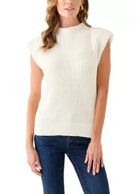 Single Thread Women's Sleeveless Mock Neck Sweater, Ivory, Small | Belk