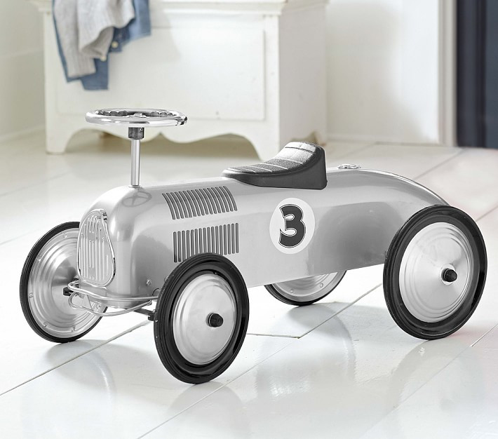 Silver Race Car Ride-On | Pottery Barn Kids