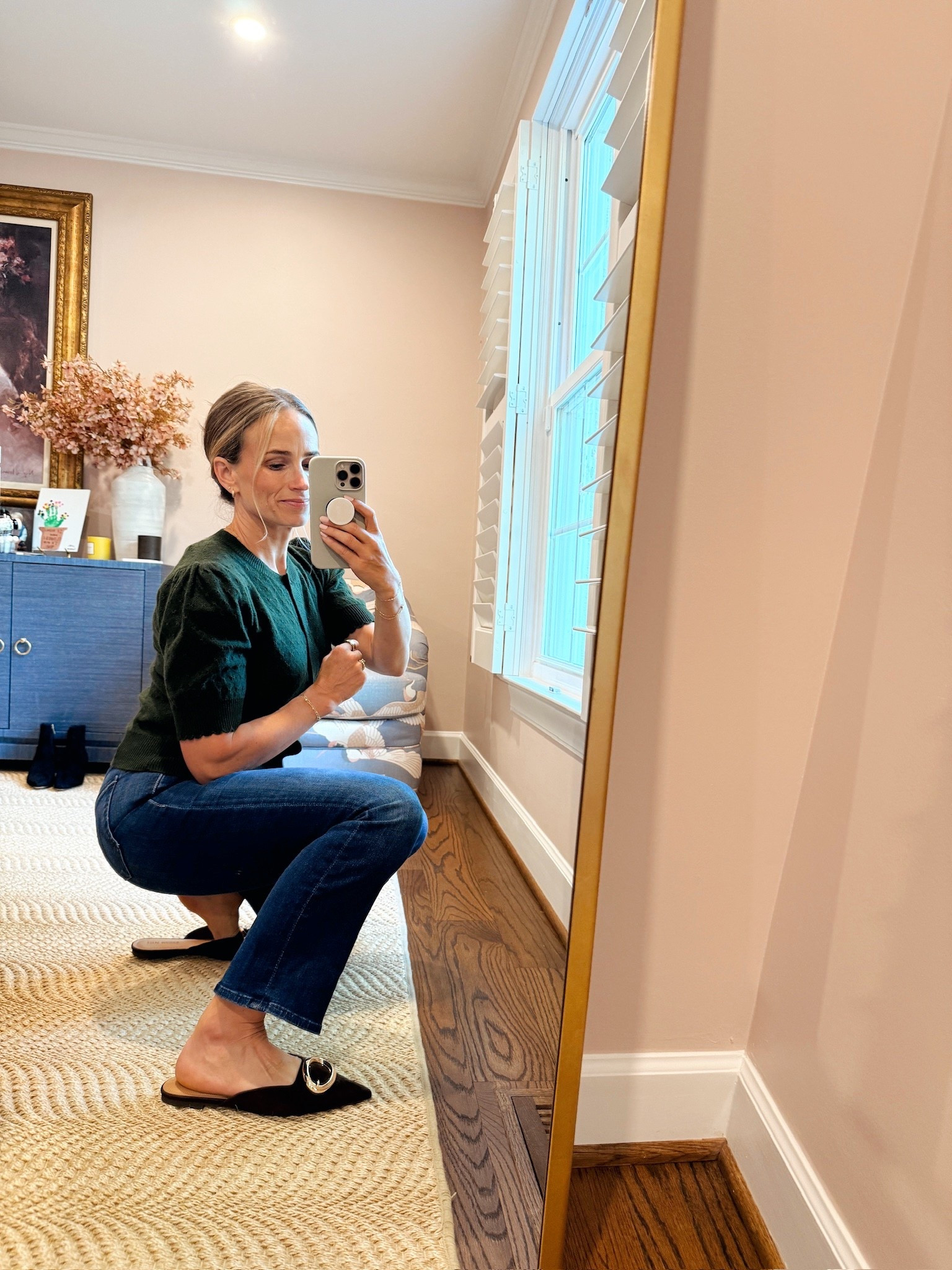 Love this pointelle Frame sweater I snagged from the Nordstrom sale! Wearing an XS! And these SHOES 😍 obsessed with these Steve Madden mules

#LTKSaleAlert #LTKShoeCrush #LTKStyleTip