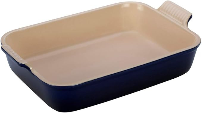Le Creuset of America PG07003A-3278 Heritage Rectangular Dish, 4 qt. (12" x 9"), Indigo | Amazon (US)