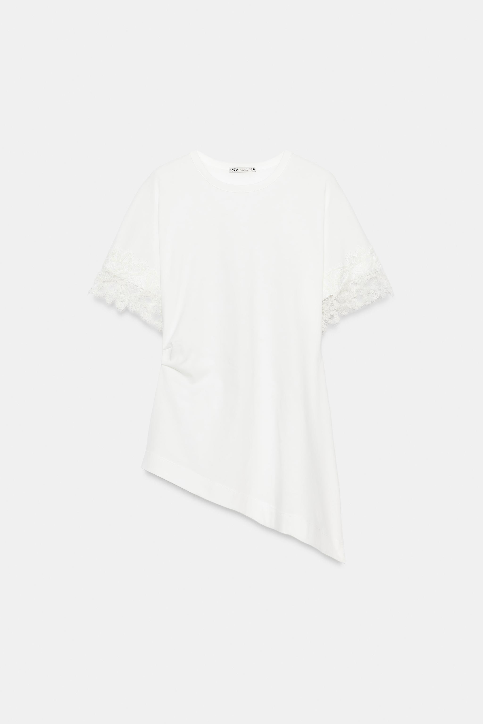 REGULAR FIT - ROUND NECK - REGULAR LENGTH - SHORT SLEEVEST-shirt made of cotton yarn. Features a ... | Zara US