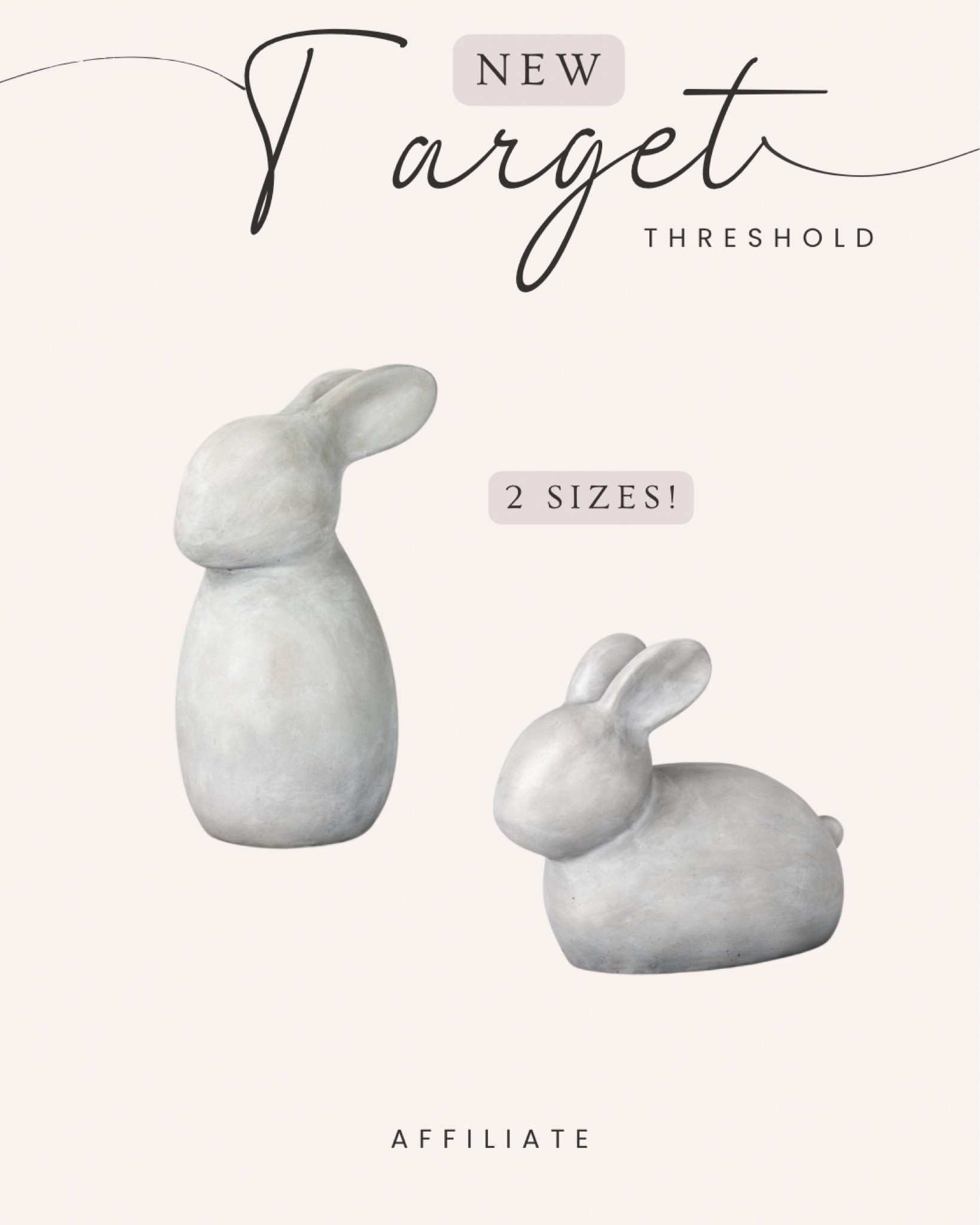 Do you decorate for Easter? These bunnies at Target are adorable! 🐰 They come in two sizes  

#LTKHome #LTKFindsUnder50 #LTKSeasonal