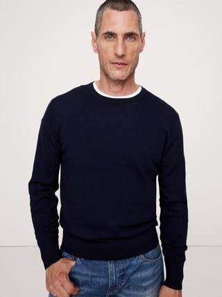 Italian Merino Crew-Neck Sweater | Banana Republic (US)