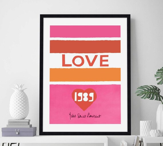 Yves Saint Laurent Love 1989 Art Print | Etsy | Etsy (US)