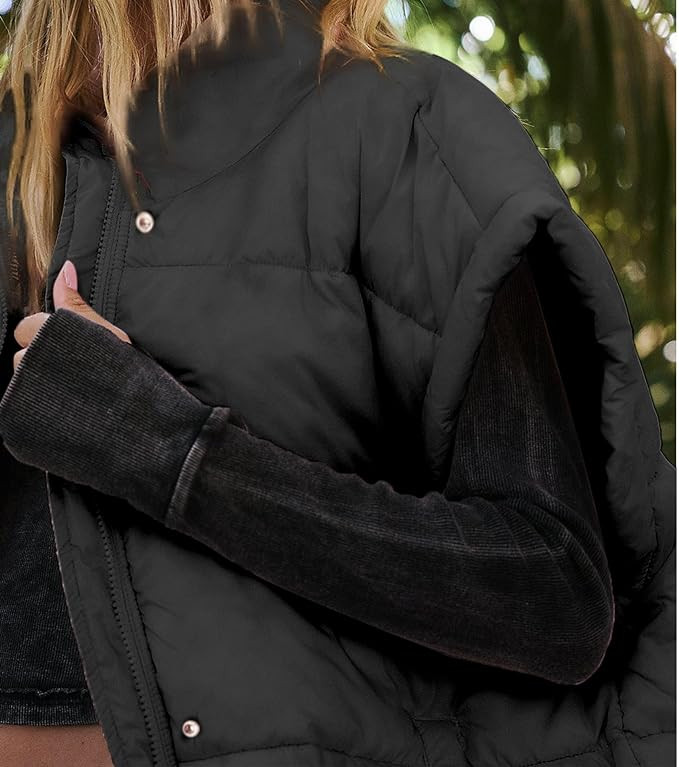 Songling Womens Oversized Puffer Vest Stand Collar Full Zip Sleeveless Bubble Puffer Vest Quilted... | Amazon (US)