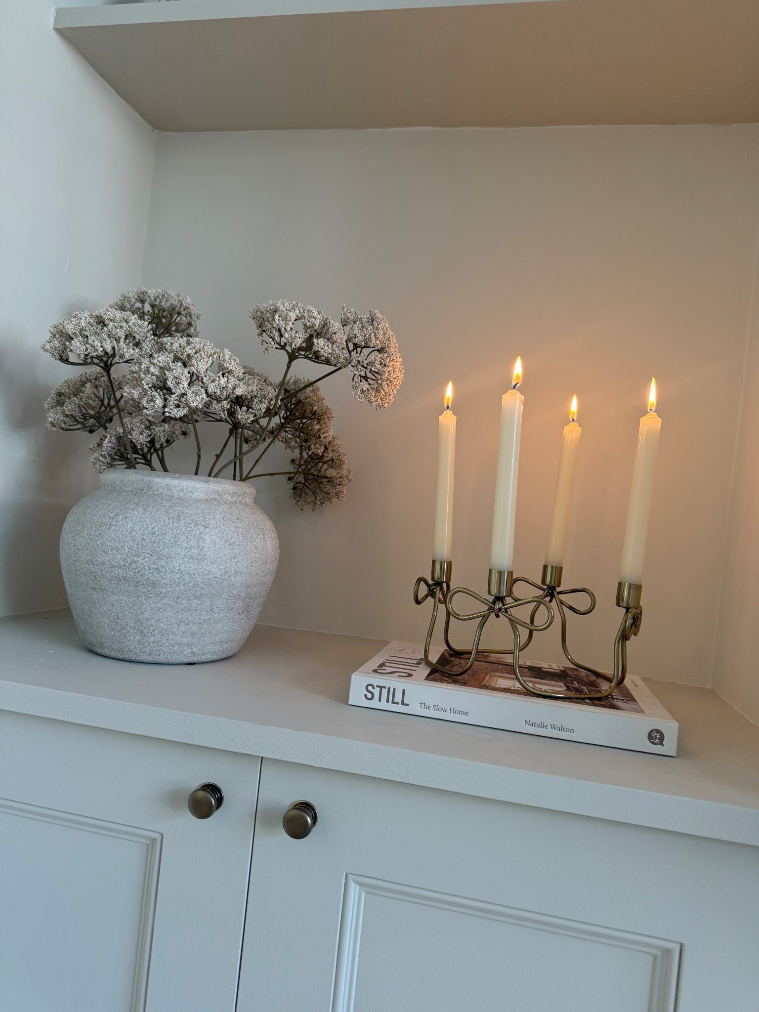 The prettiest candelabra 🕯️🎀🎄

#LTKuk #LTKwinter #LTKhome