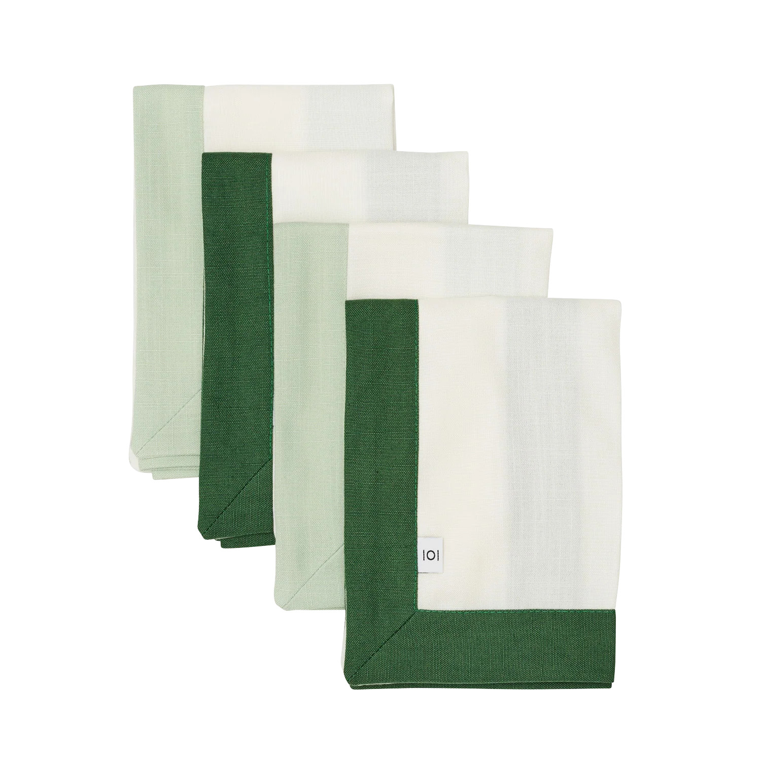 Mint and Forrest Green Napkin Set | In The Roundhouse