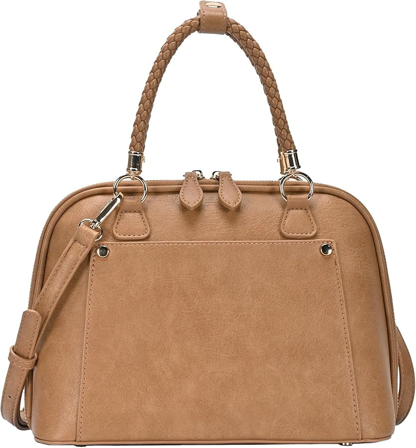 Madison West Camila Satchel | Handbag for Women | Vegan Leather, Canvas or Straw Purse with Top H... | Amazon (US)