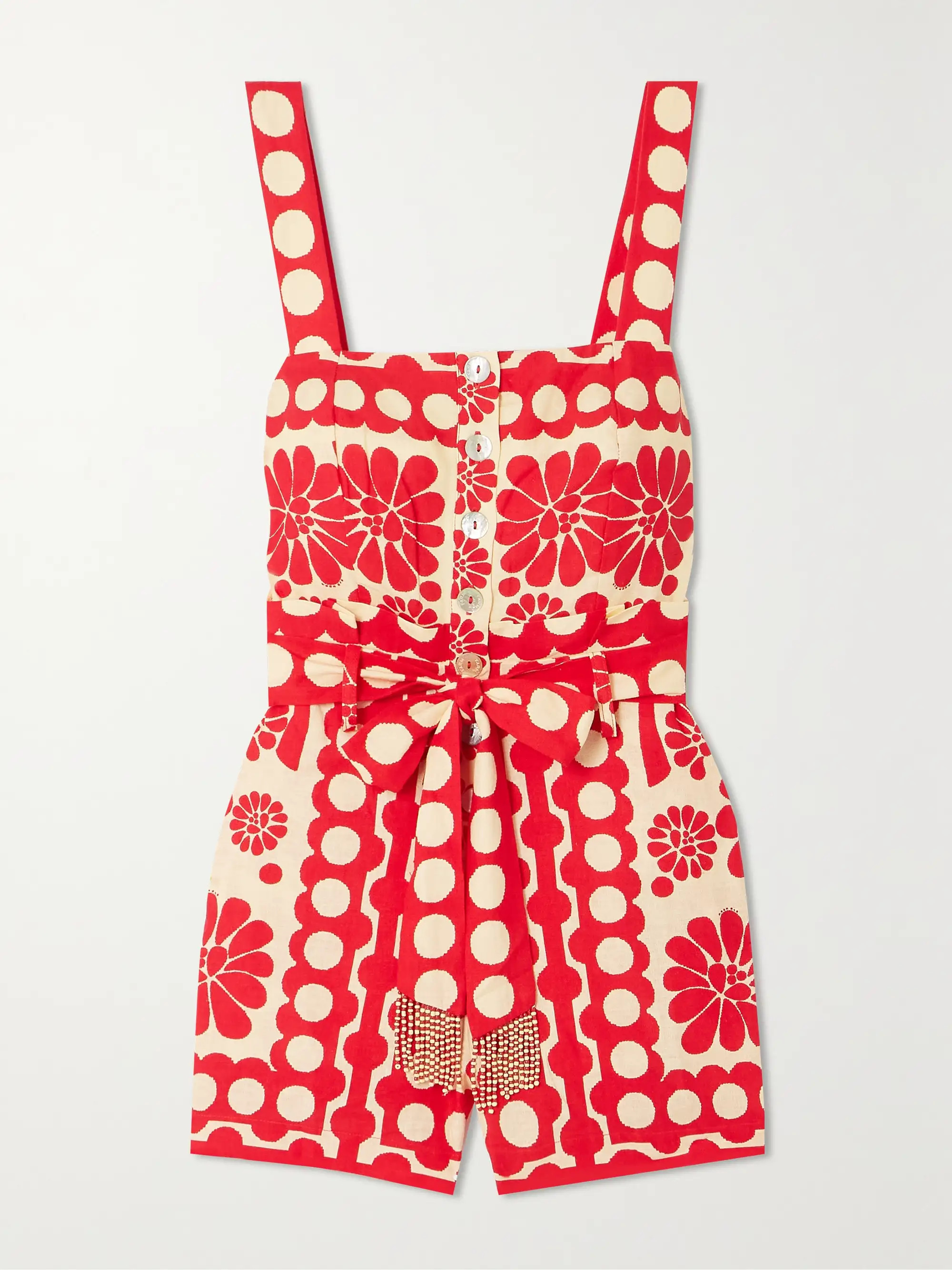 Palermo printed linen-blend playsuit | NET-A-PORTER (US)