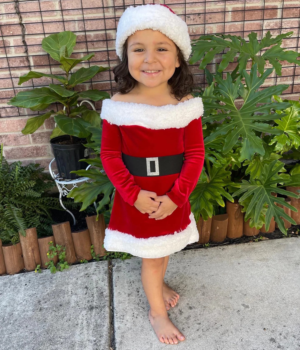 Santa Baby Dress with Belt | LylaRaesBoutique