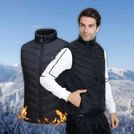 symoid Mens Casual Coats- Plus Heated Vest for Unisex Dual Control 4 Heating Vest Heated Jacket Wint | Walmart (US)