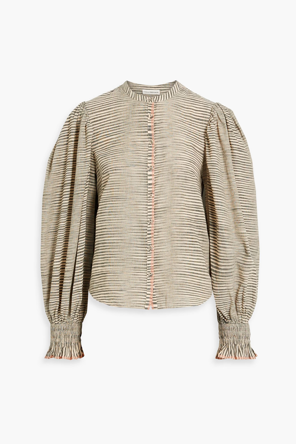 Finley gathered striped cotton-voile top | The Outnet (US and CA)