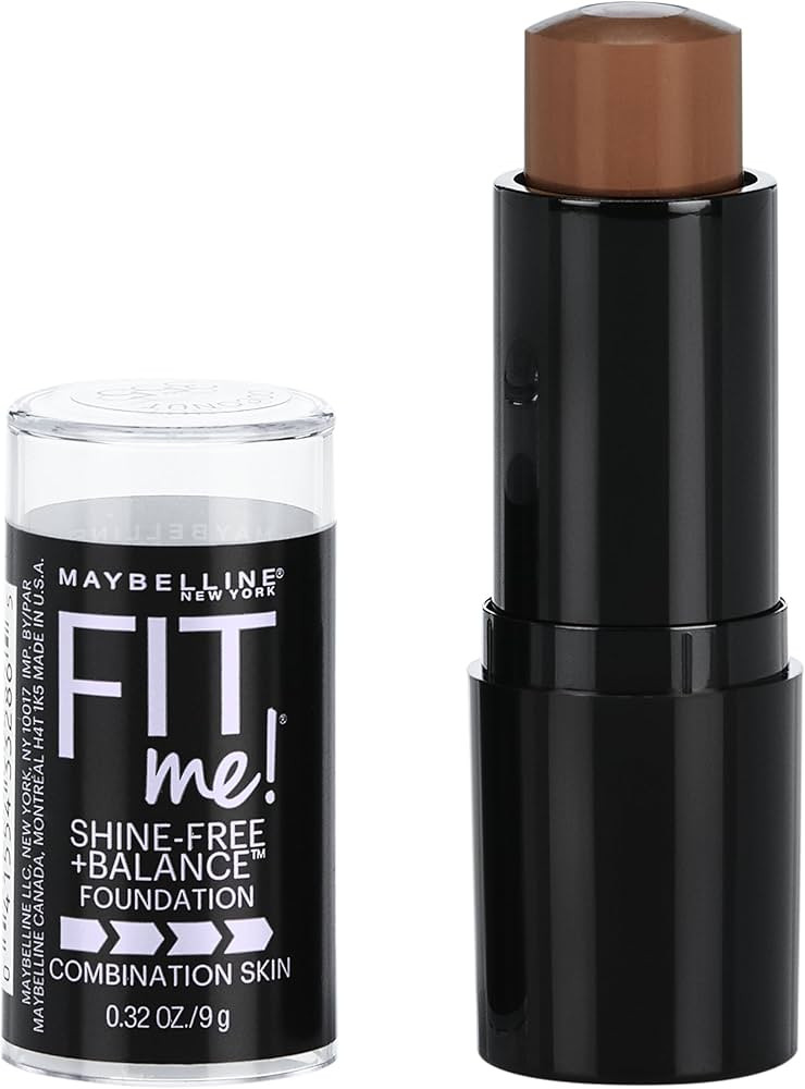 Maybelline Fit Me Shine-Free + Balance Foundation Stick, Multi-Use Face Makeup and Contour Stick ... | Amazon (US)