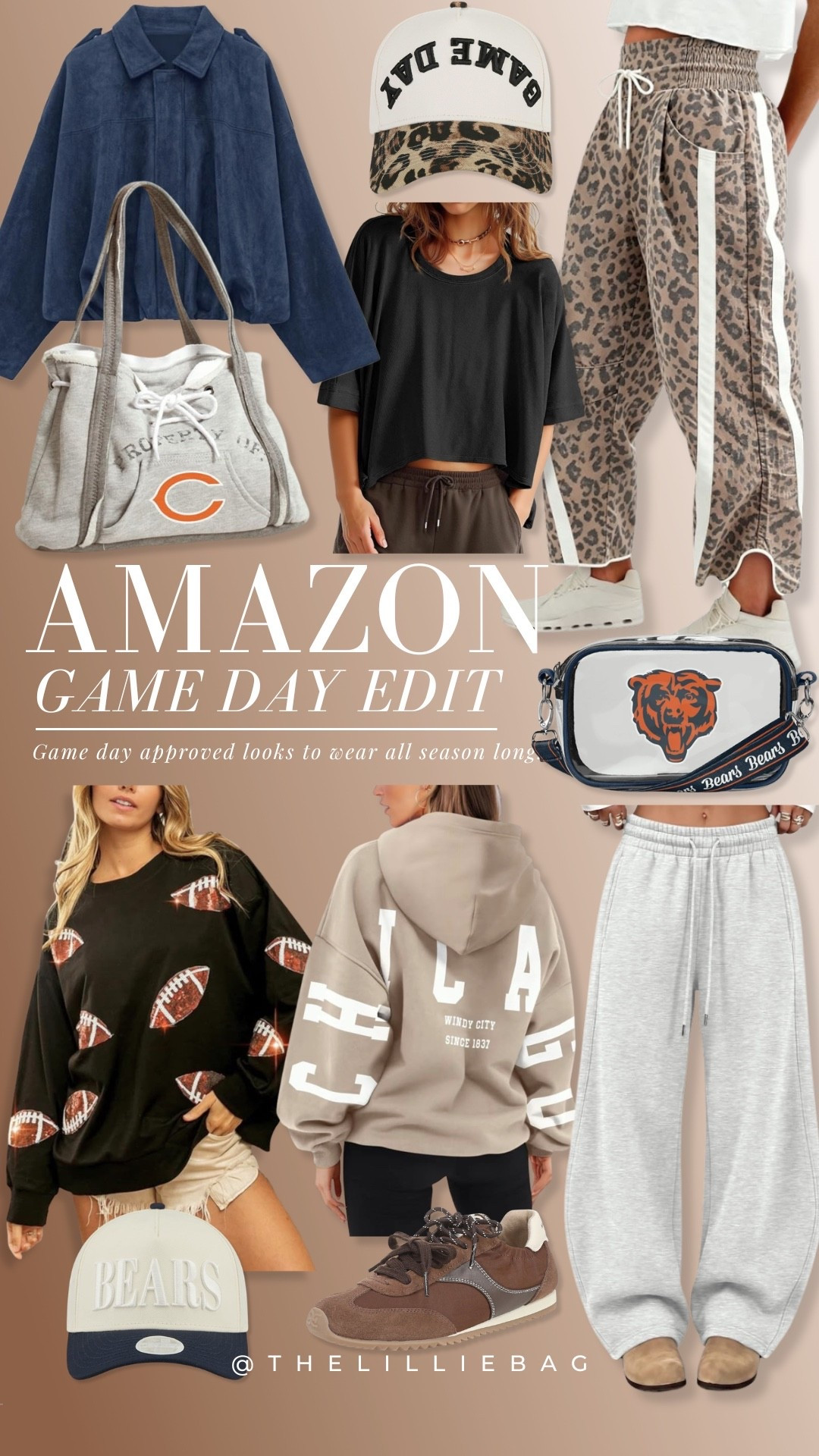 If you have a game on the calendar this fall, START HERE. 🏈 The leopard track pants, oversized football sweatshirt + Chicago gear are exactly the kind of game day pieces I’d actually wear beyond Sunday too!

Game day outfit, football outfit, Chicago Bears outfit, Bears game day, leopard pants, football sweatshirt, game day hat

#LTKSeasonal #LTKootd
