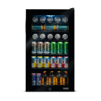 NewAir 18.8-in W 126-Can Capacity Black Freestanding Beverage Refrigerator with Glass Door | Lowe's