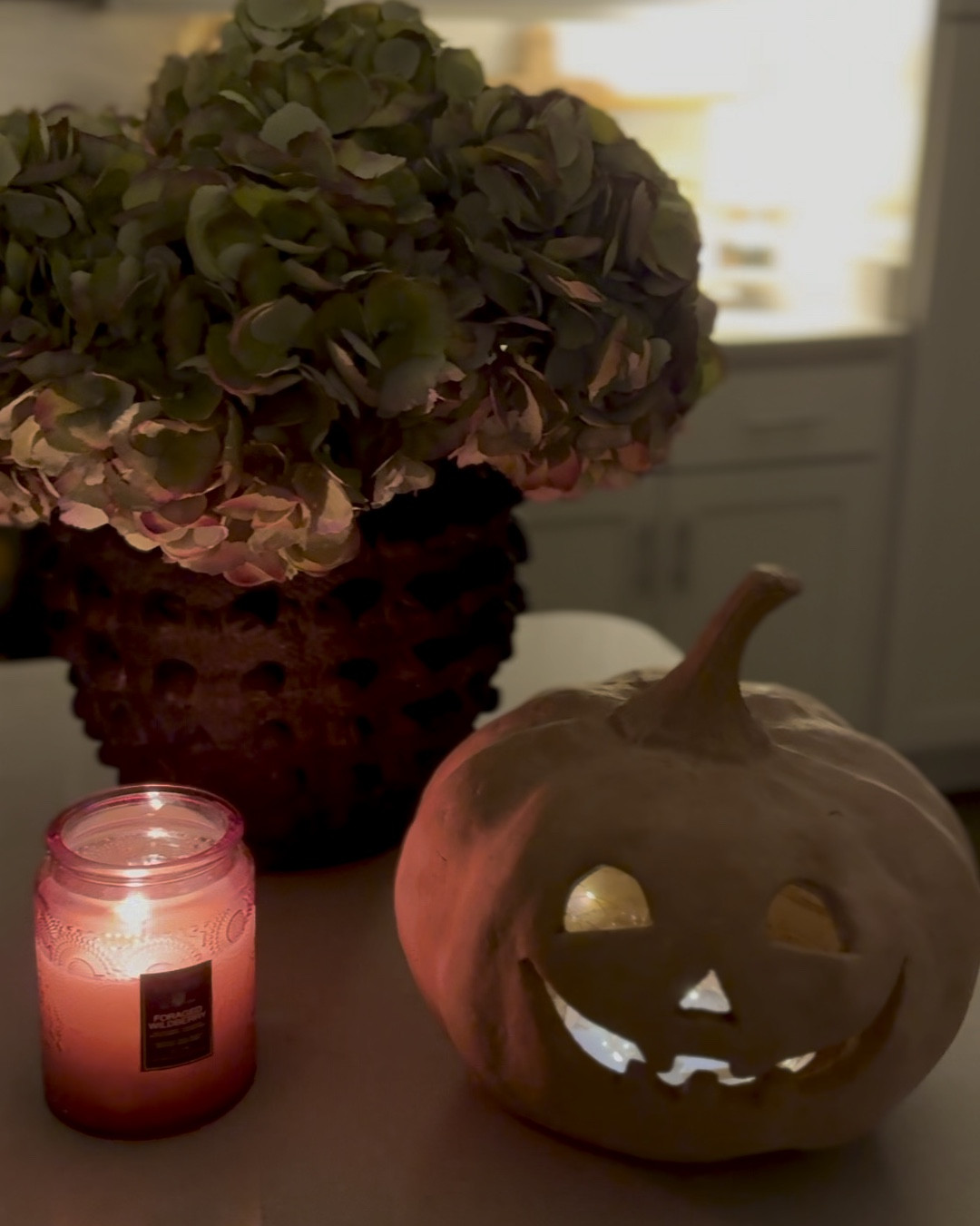 Coastal fall calls for hydrangeas. These antique green and purple faux ones from Afloral look so real!

#cozydecor #homedecor #holidaydecor

#LTKHalloween #LTKHome #LTKHoliday