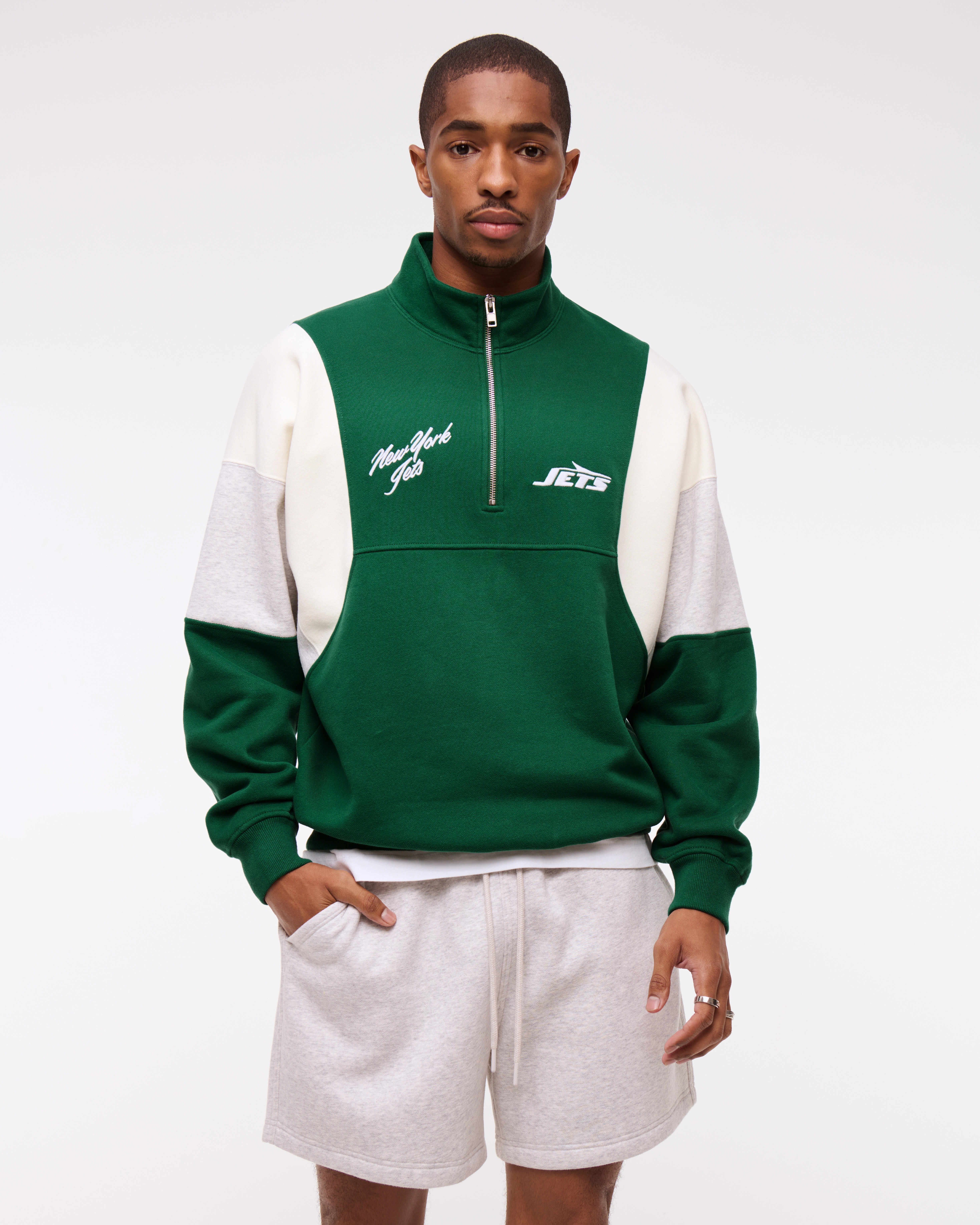 New York Jets Half-Zip Sweatshirt | Abercrombie & Fitch (US)