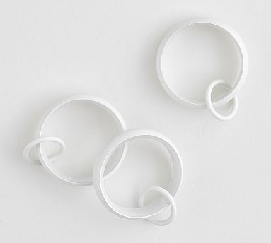 Quiet-Glide Double Round Curtain Rings | Pottery Barn (US)