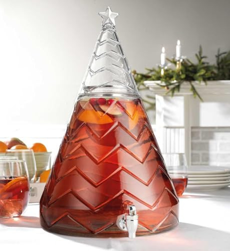 Christmas Tree Glass Drink Dispenser - Glass Beverage Dispenser For Christmas Party & decorations - Gift Ready Packaging With 100% Leakproof Spigot 1 GALLON | Amazon (US)
