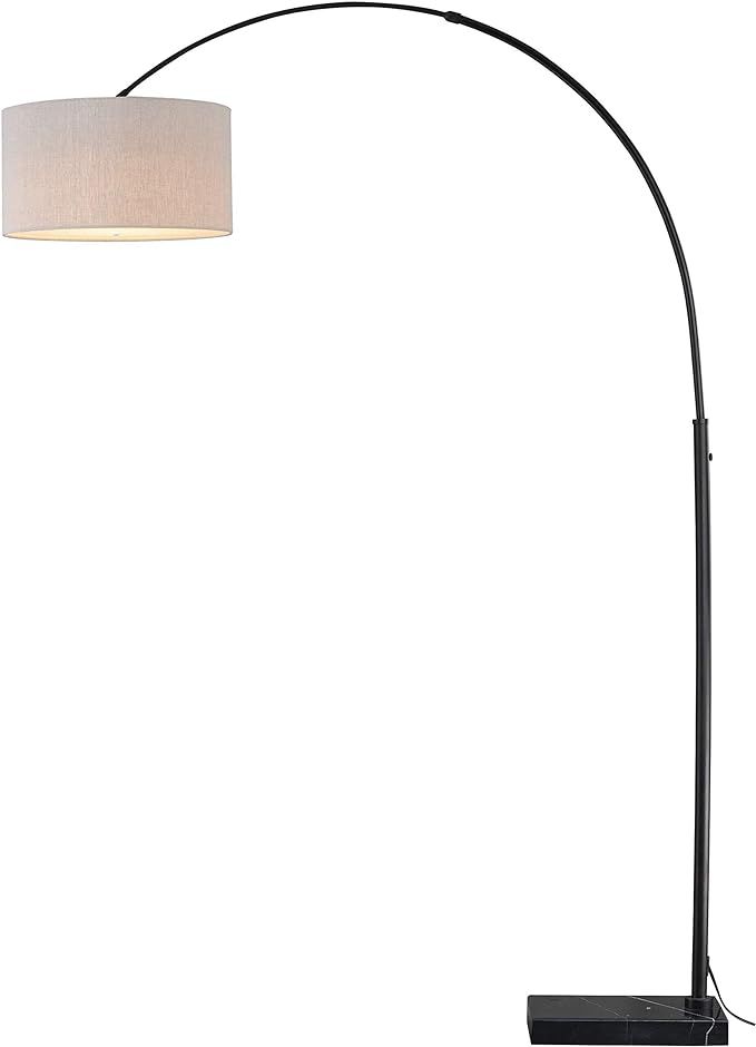 Led Bronze Motion Sensor Arc Floor Lamp Beige Linen Drum Shade - 18.25-in W X 84-in H 46-56.5-in ... | Amazon (US)