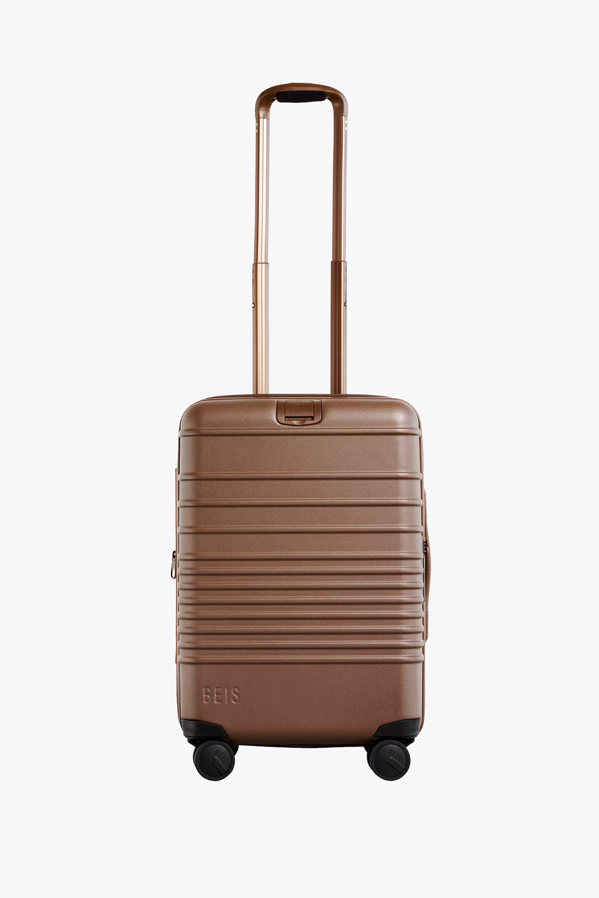 BÉIS 'The Carry-On Roller' in Maple - Brown Carry On Luggage & Hard Shell Suitcase | BEIS