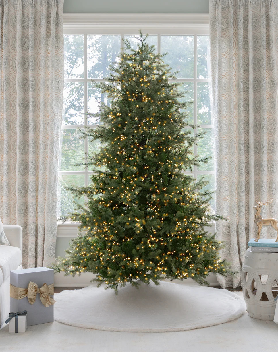 7.5' Silverpeak Fir™ Artificial Christmas Tree 3400 Warm White & Multi-Color Twinkle LED Lights | King of Christmas