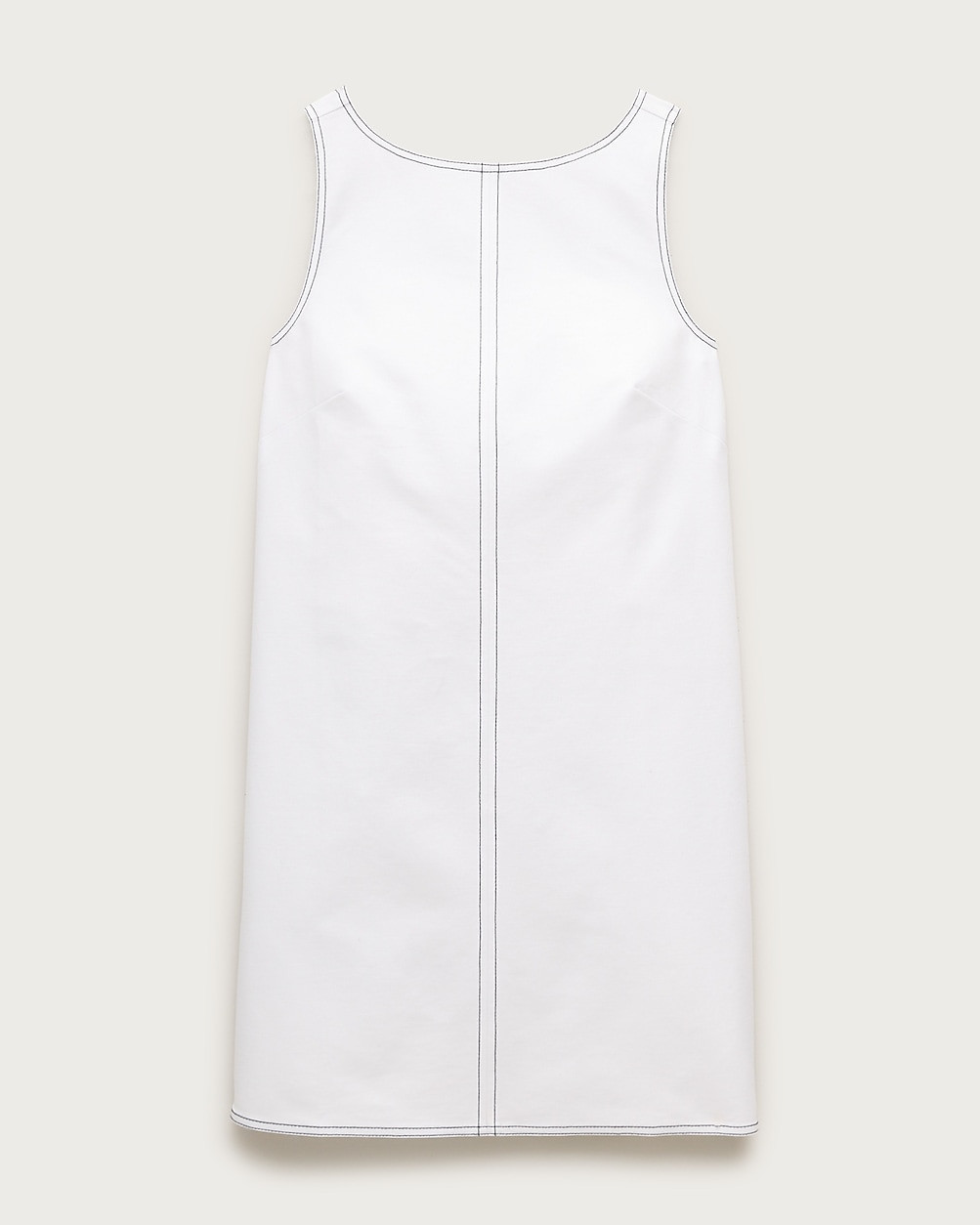 Contrast-stitch Billie dress in double cotton poplin | J. Crew US