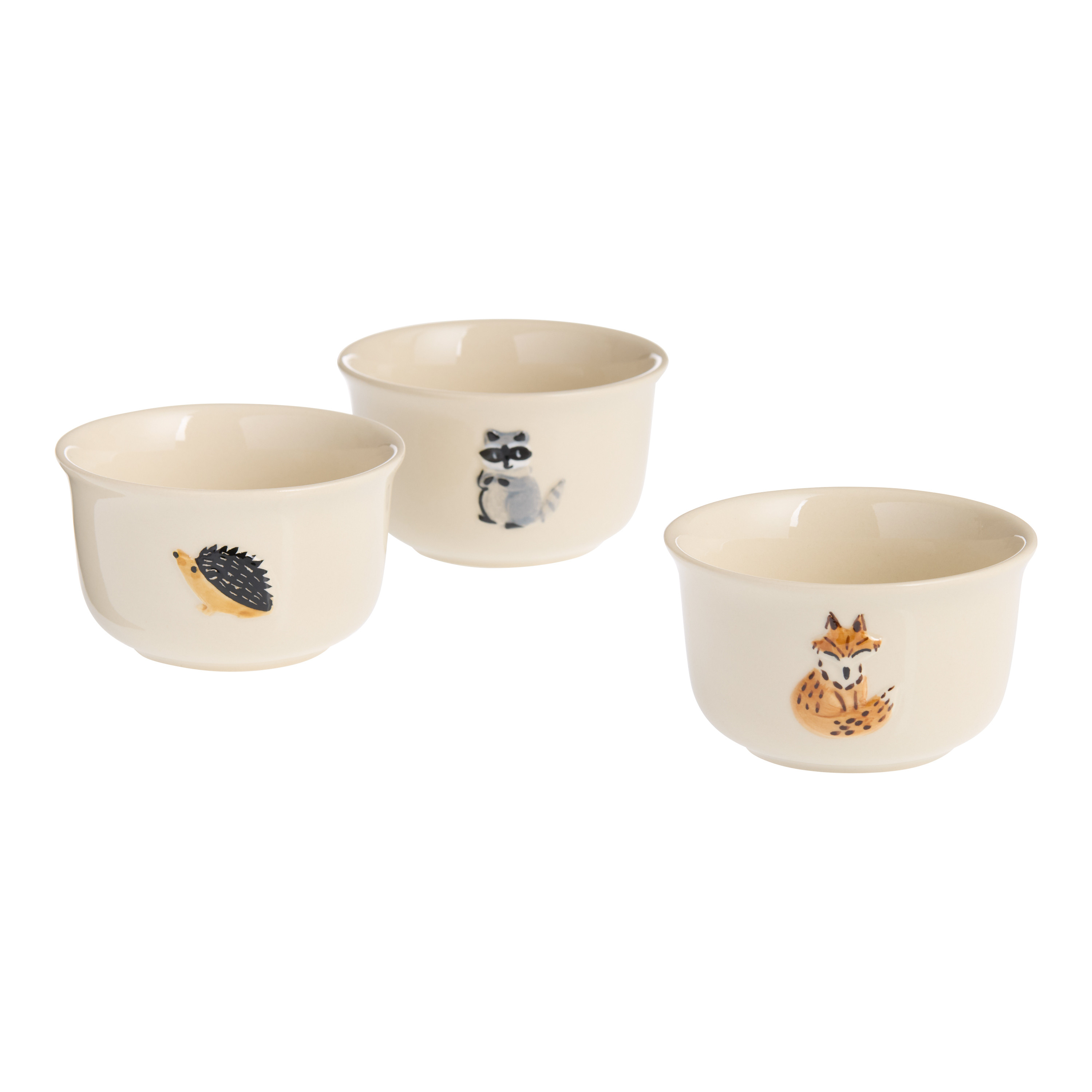 Keepsake Ceramic Fall Critter Hand Painted Ramekin Set of 3 | World Market