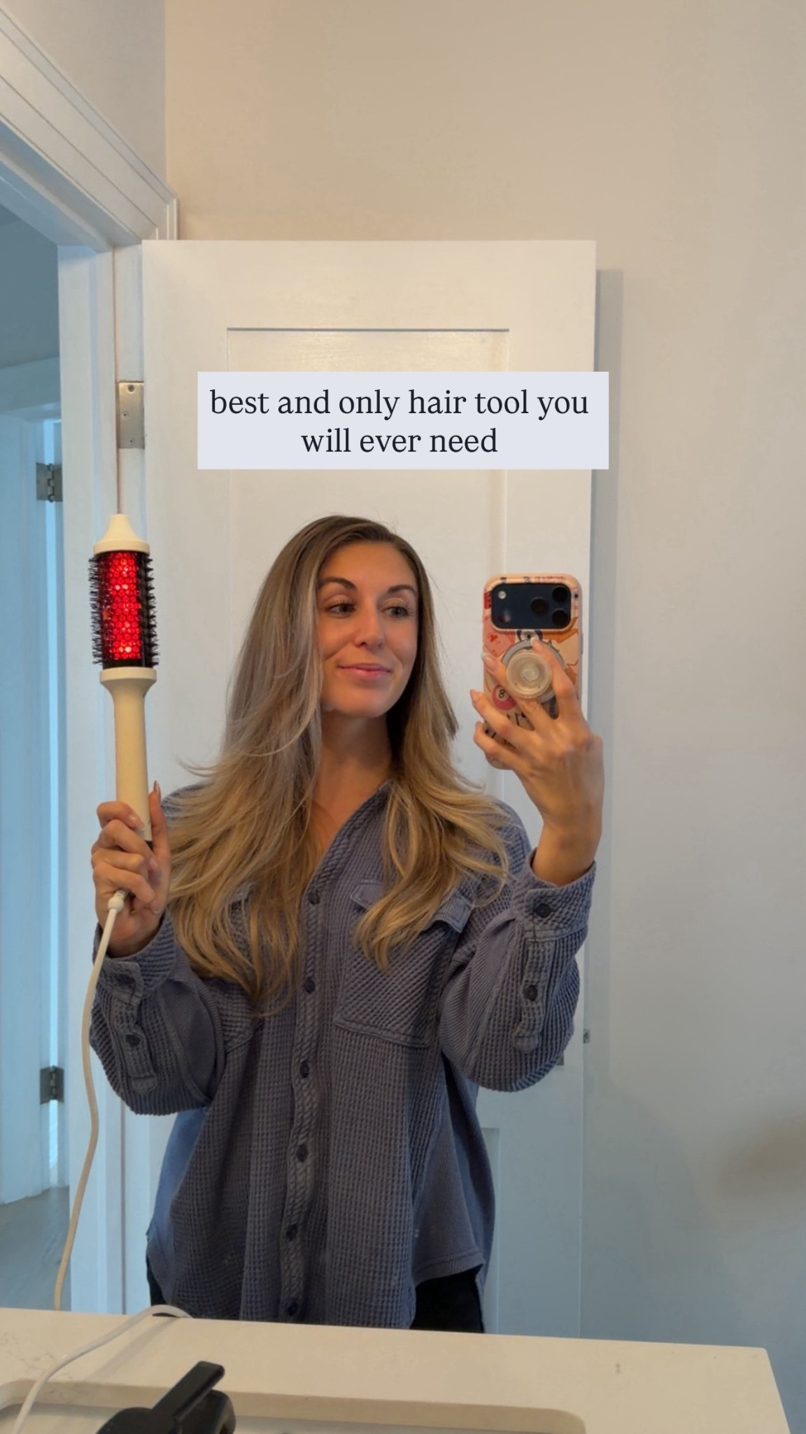 BEST hair curler ever is this thermal brush 

#LTKBeauty #LTKselfcare #LTKmorningroutine