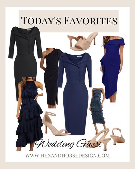 Wedding guest dresses! Nude heels | Black Dress | Navy Dress

#LTKsalealert #LTKwedding
