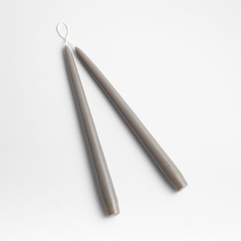 Dipped Grey Taper Candles, Set of 2 + Reviews | Crate & Barrel | Crate & Barrel