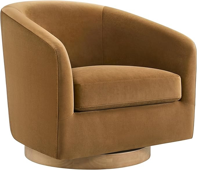 CHITA Swivel Accent Chair, FSC Certified Upholstered Velvet Barrel Chair for Living Room, Fully A... | Amazon (US)